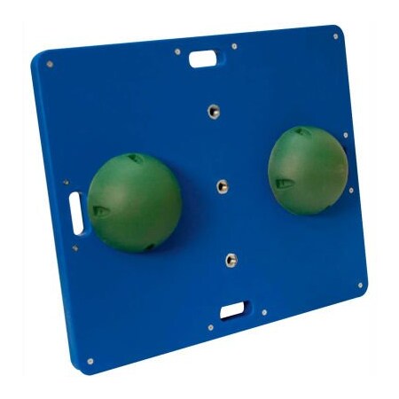 Fabrication Enterprises CanDo 15" x 18" Rectangular Wobble/Rocker Board, 2"H, Green 48488